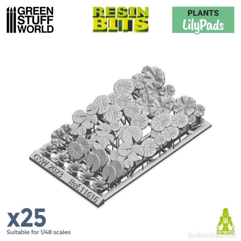 Maquetas: GREEN STUFF - PLANTAS LILY PADS 3D 11616 - Foto 3
