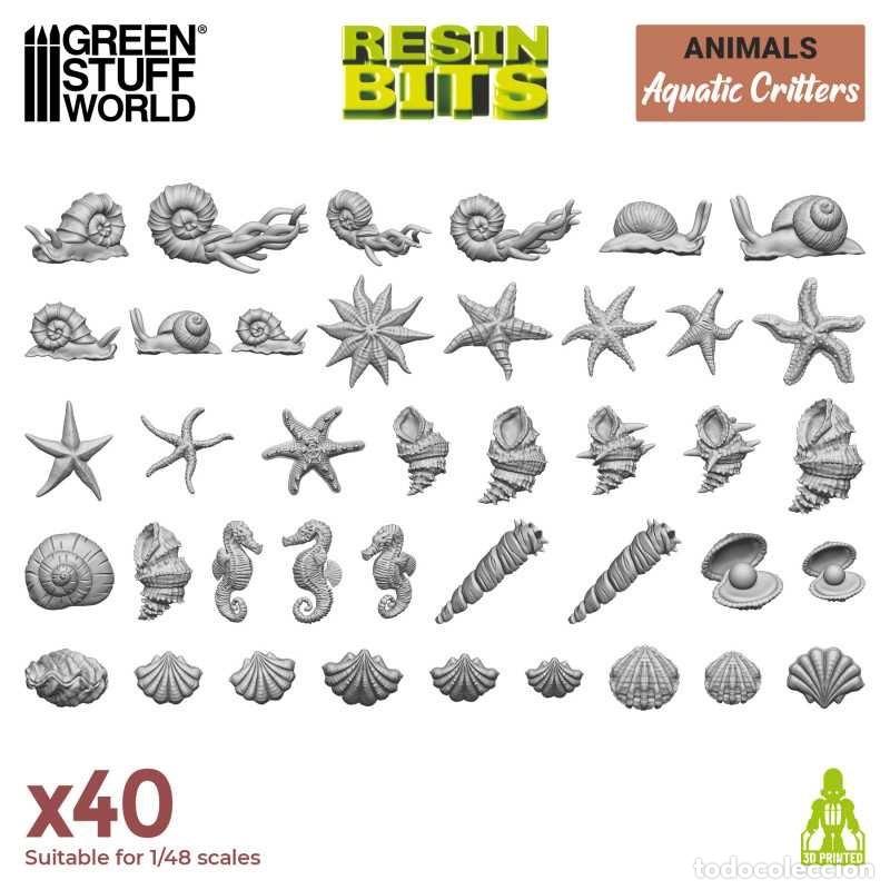 Maquetas: GREEN STUFF - SET IMPRESO EN 3D - CRIATURAS ACU&Aacute;TICAS 12300