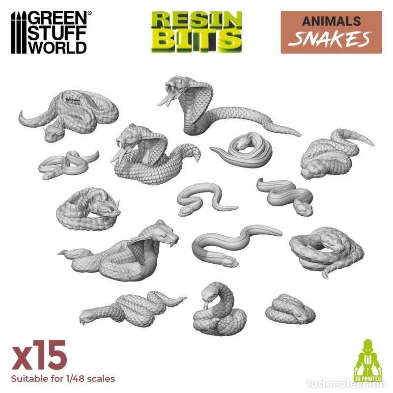 Maquetas: GREEN STUFF - SET IMPRESO EN 3D &ndash; SERPIENTES 12668 - Foto 1