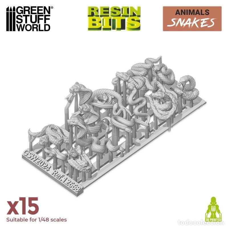 Maquetas: GREEN STUFF - SET IMPRESO EN 3D &ndash; SERPIENTES 12668 - Foto 3