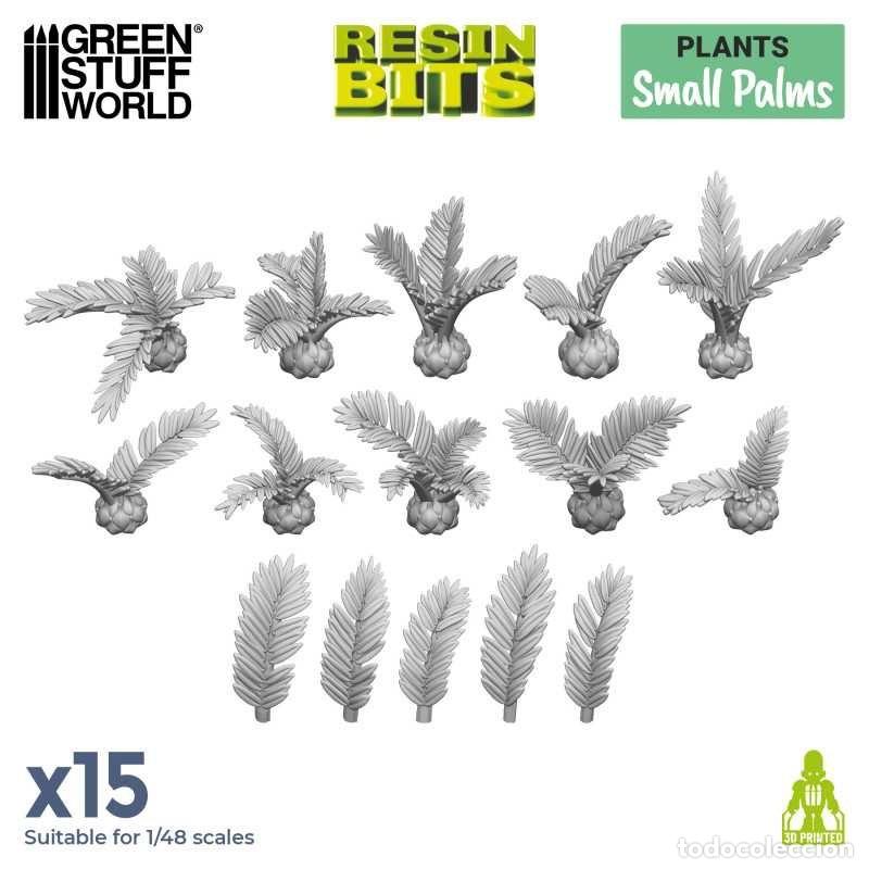 Maquetas: GREEN STUFF - SET IMPRESO EN 3D - PALMERAS PEQUE&Ntilde;AS 12761