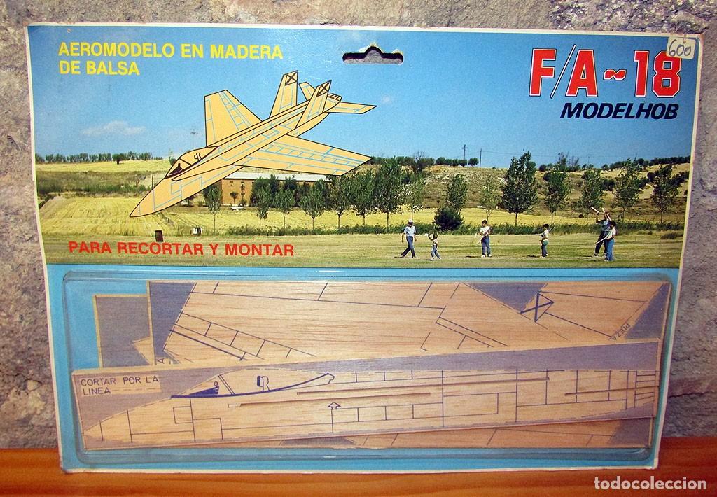 Modelle: AVI&Oacute;N F/A 18 - AEROMODELISMO, MADERA DE BALSA - MODELHOB - RECORTAR Y MONTAR - EN BLISTER - PJRB