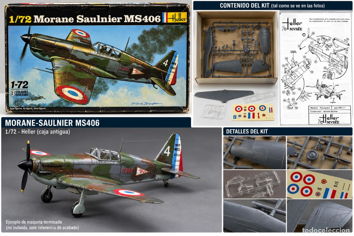 Maquetas: MAQUETA HELLER MORANE SAULNIER MS406 1/72 - Foto 3