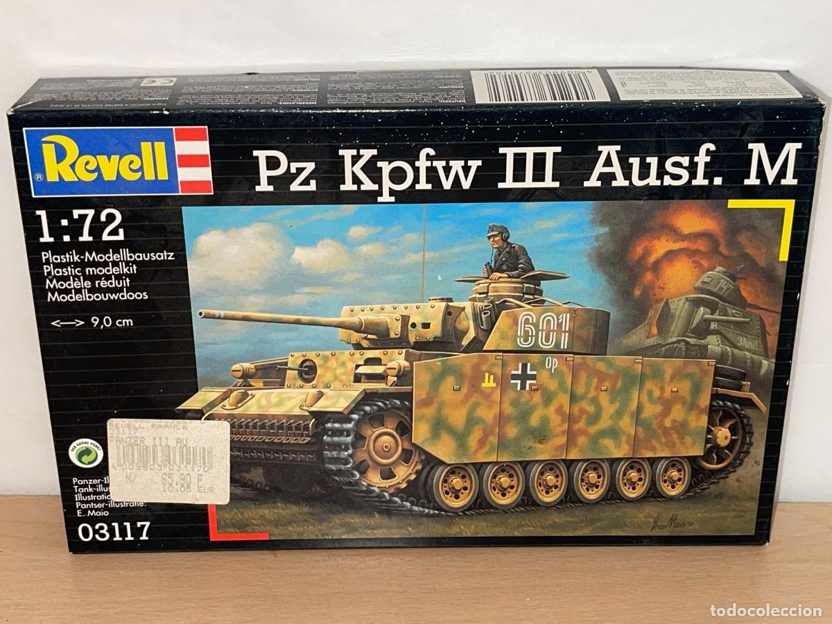 Models: 5- Revell Model kit Pz Kpfw III Ausf. M German Tank Rf 03117 1:72 Tanque Ej&eacute;rcito Alem&aacute;n 2&ordf;GM WWII