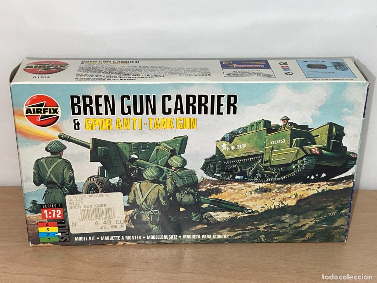 Models: 8- Airfix model kit Bren Gun Carrier & 6PDR Anti-Tank Gun Ref 01309 caja maqueta 1/72 WWII 1:72 2&ordf;GM