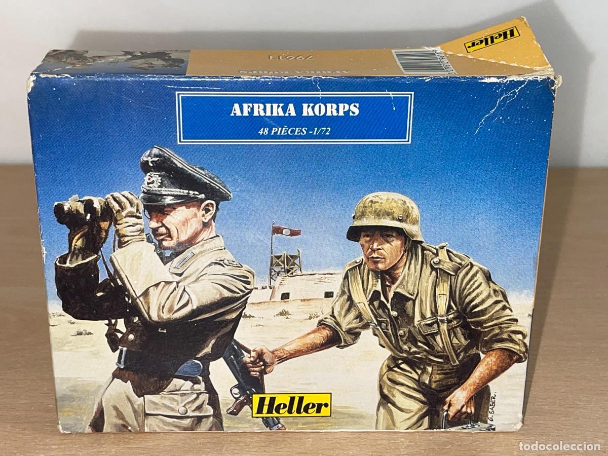 Modelle: 12- Heller WWII Afrika Korps Ref 79611 caja soldados escala 1/72 German Afrikakorps Desert Army 2&ordf;GM