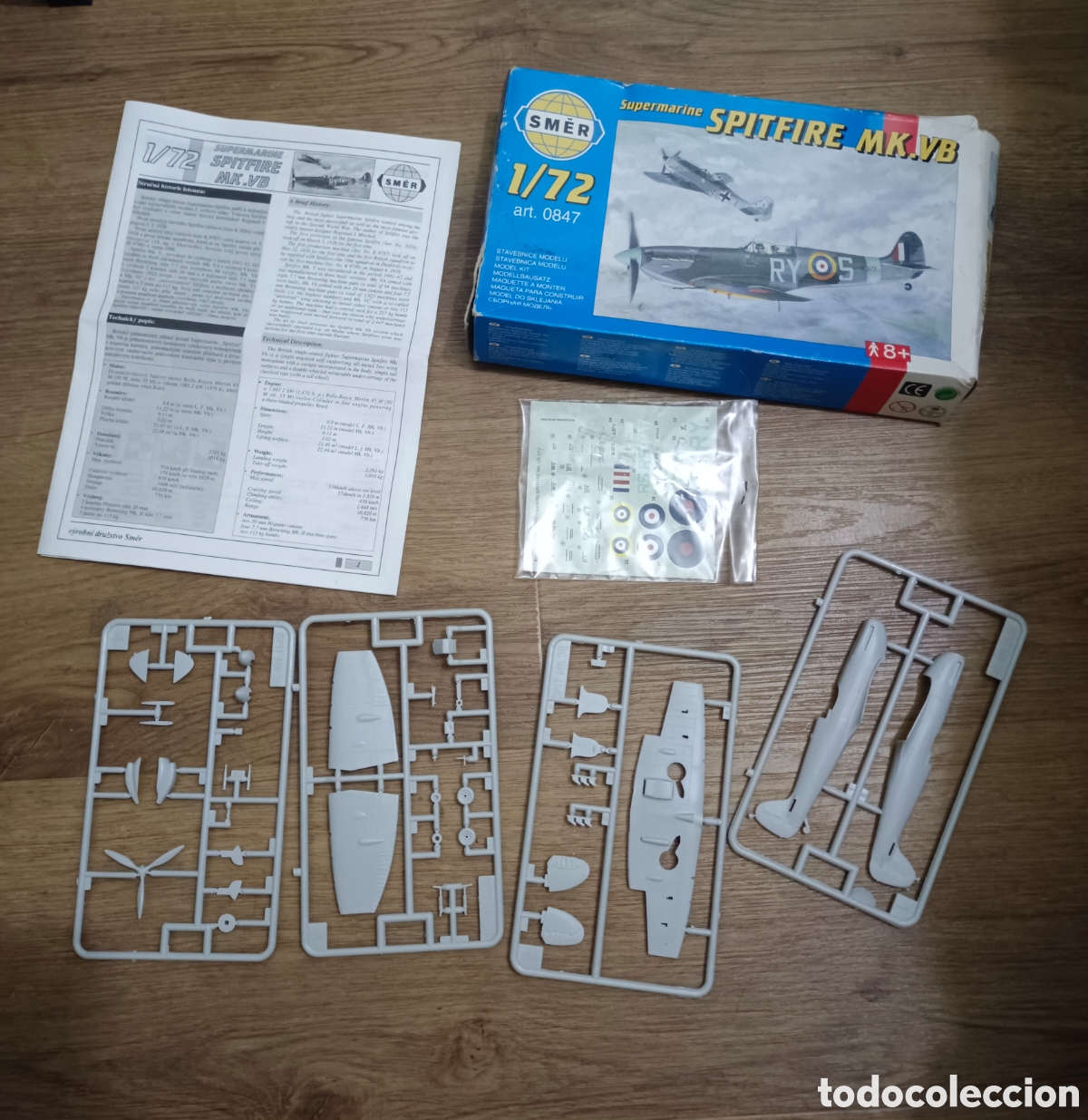 Modelle: maqueta avion SMER Plastic Model Kit 1/72 Military Airplane Supermarine Spitfire MK VB 0847