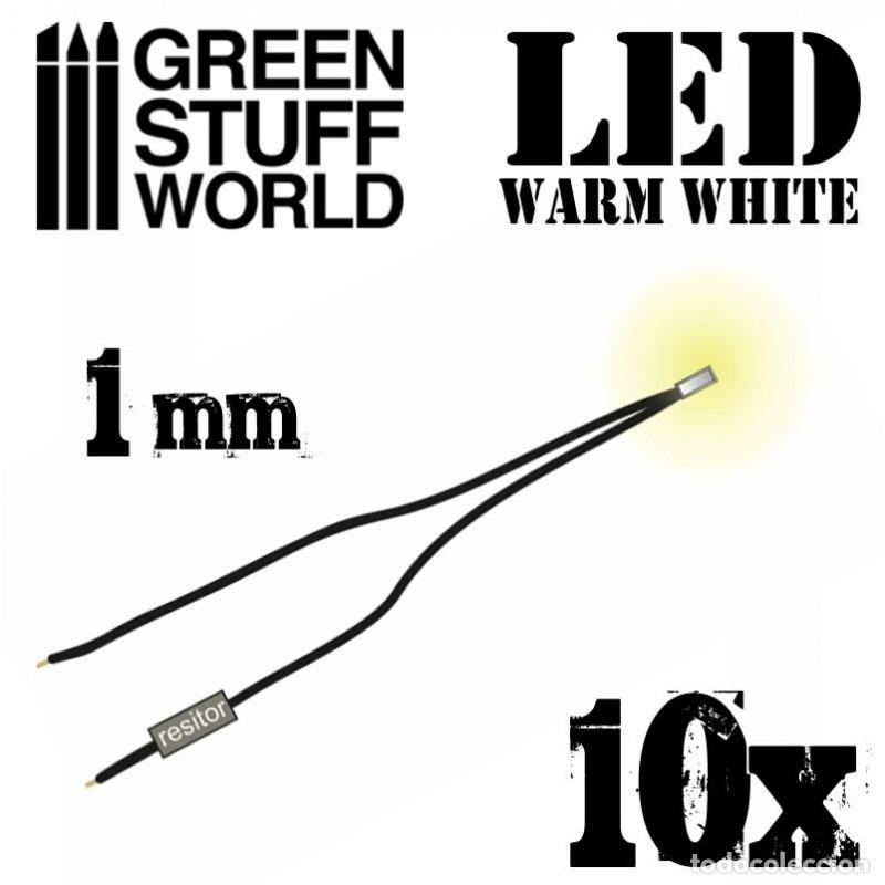 Maquetas: GREEN STUFF - MICRO LED - LUZ BLANCA CALIDA 1 mm 1382