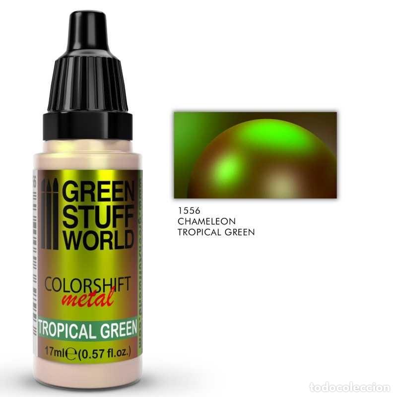 Maquetas: GREEN STUFF - PINTURA CAMALE&Oacute;N TROPICAL GREEN 1556