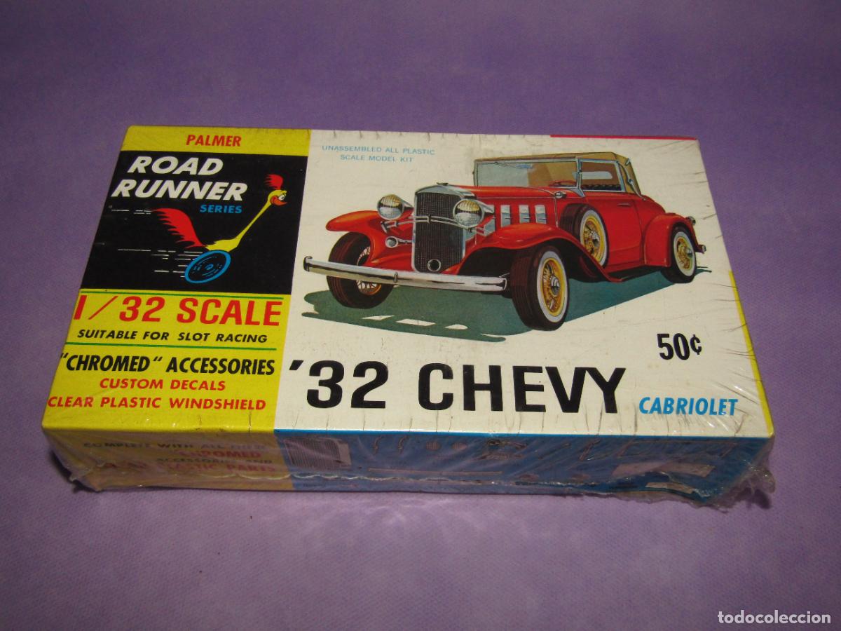 Maquettes: Antigua Caja Kit del CHEVY CABRIOLET del 32 en Escala 1/32 de PALMER Made in USA de 1970s.