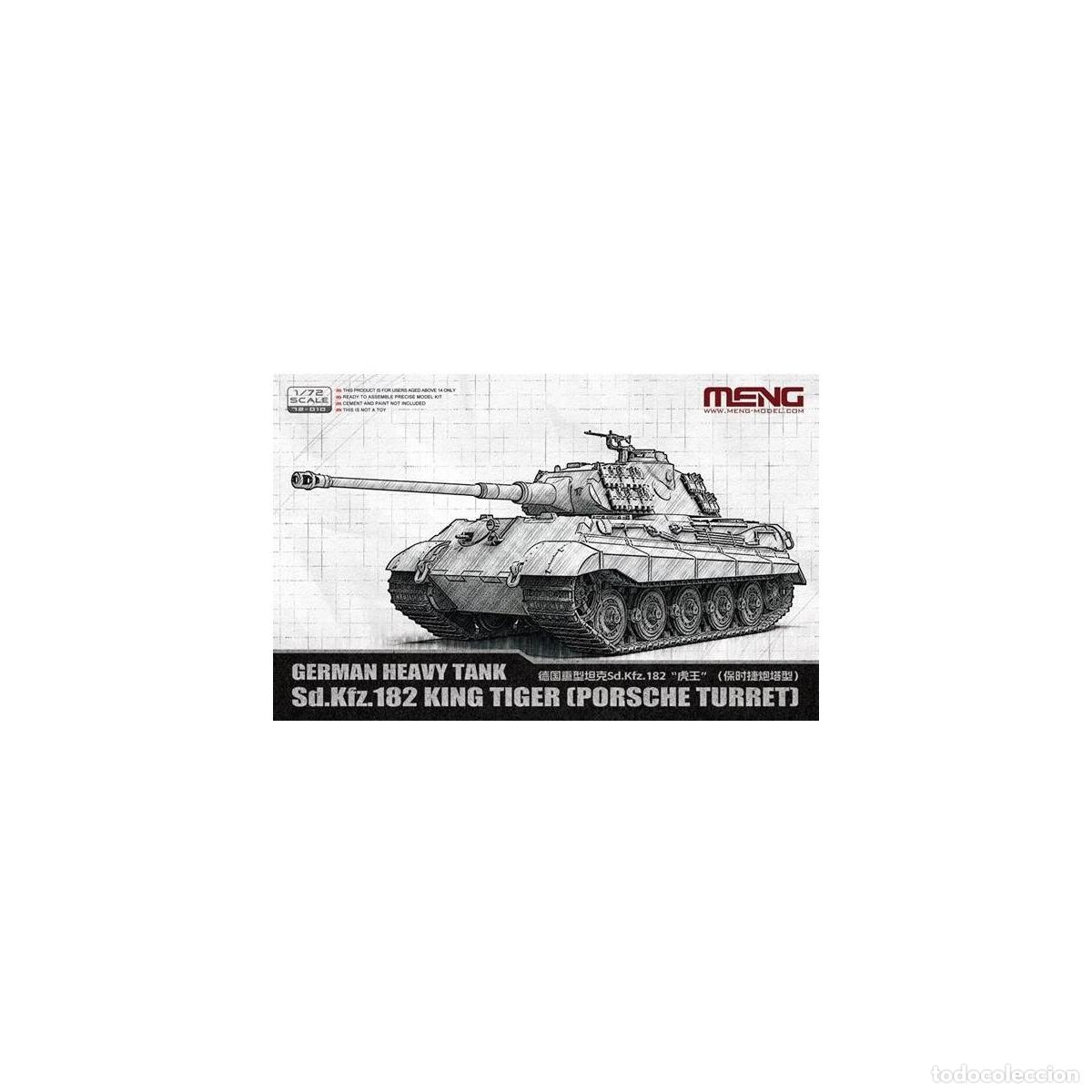 Macchiette: MENG - GERMAN HEAVY TANK SD. KFZ. 182 KING TIGER (PORSCHE TURRET) 1/72 72010
