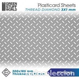 Maquetas: GREEN STUFF - PLANCHA PLASTICARD DIAMANTE - TAMA&Ntilde;O A4 1100