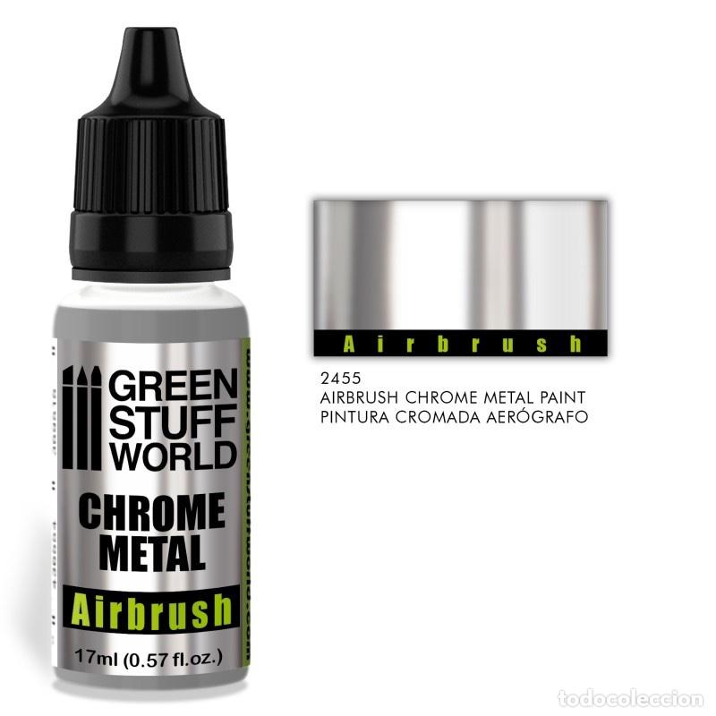 Maquetas: GREEN STUFF - PINTURA CROMADA AER&Oacute;GRAFO 17 ml 2455