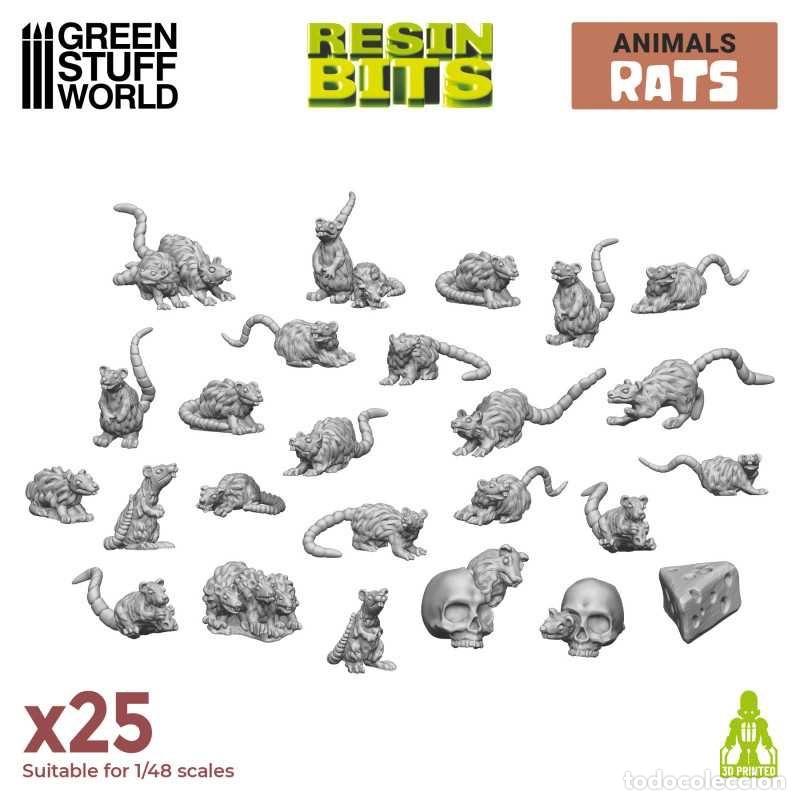 Maquetas: GREEN STUFF - RATAS PEQUE&Ntilde;AS 3D 3508 - Foto 1