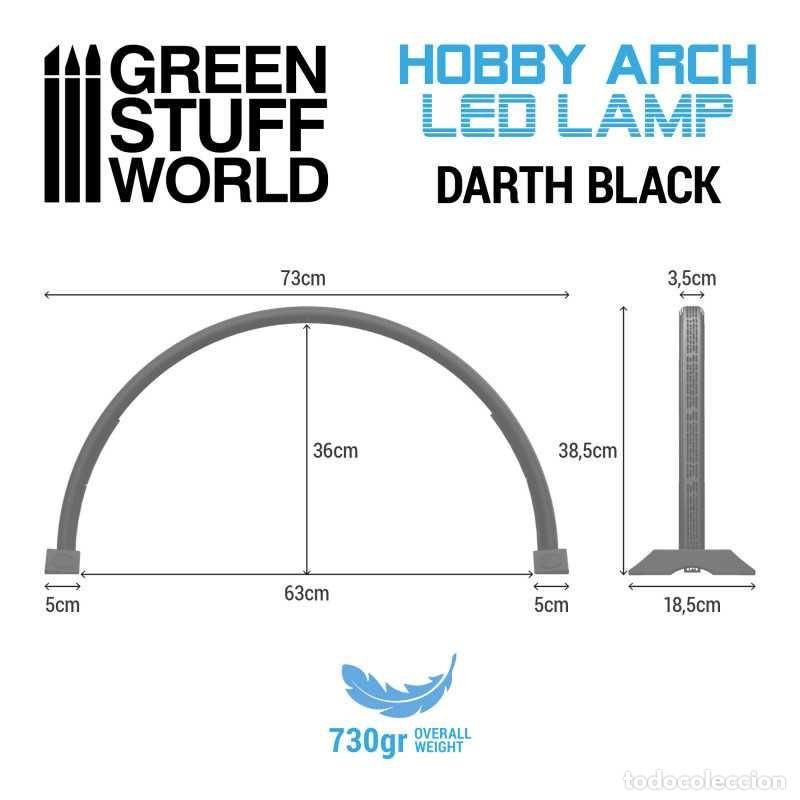 Maquetas: GREEN STUFF - L&Aacute;MPARA DE ARCO LED - DARTH BLACK 11060 - Foto 2