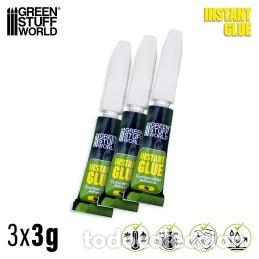 Maquetas: GREEN STUFF - Pegamento Cianoacrilato 3gr (Pack x3) 13615