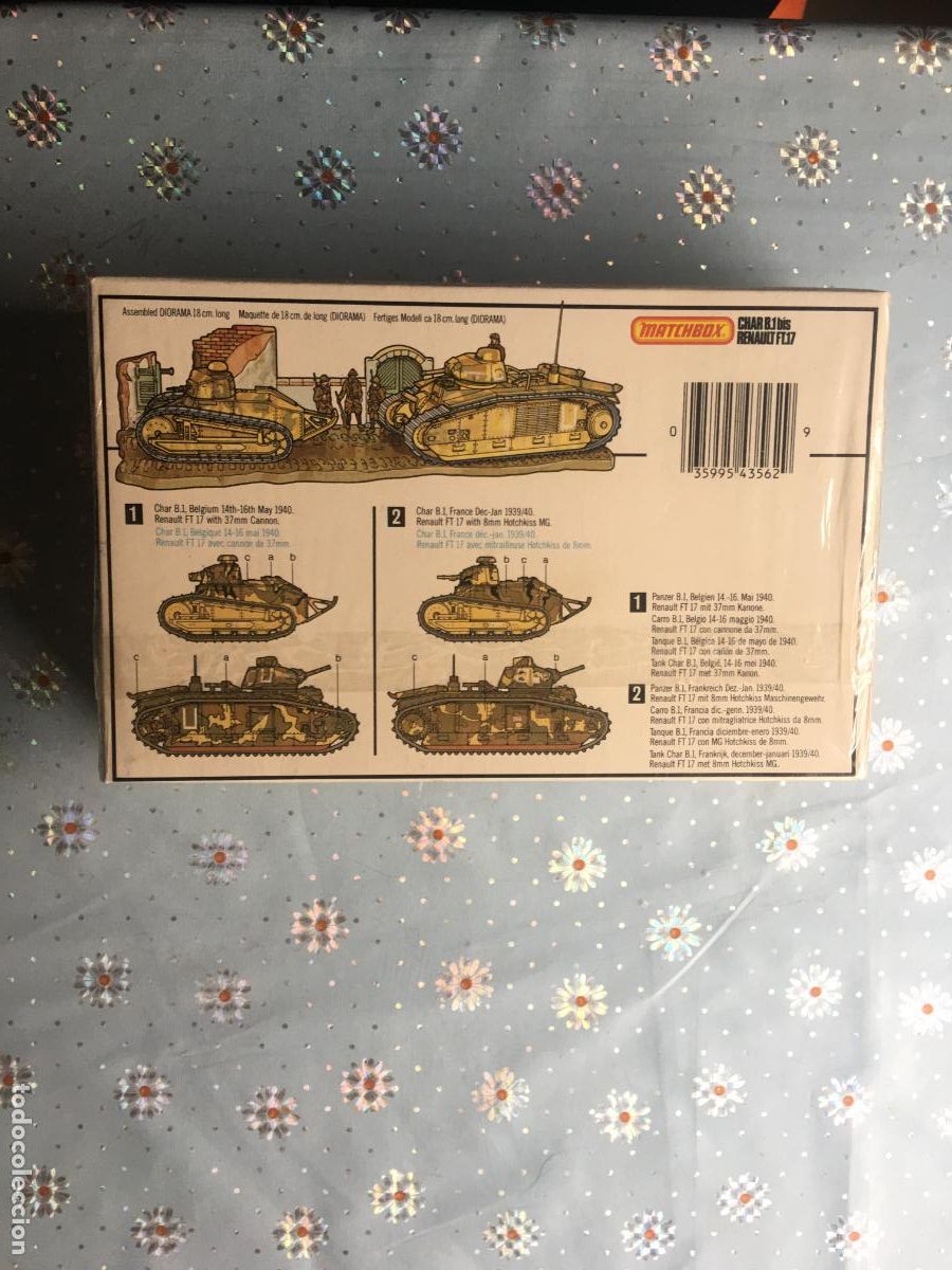 Maquetas: MATCHBOX CHAR B.1 BIS RENAULT FT.17 PRECINTADO - Foto 5