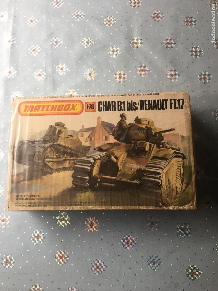 Maquetas: MATCHBOX CHAR B.1 BIS RENAULT FT.17 PRECINTADO