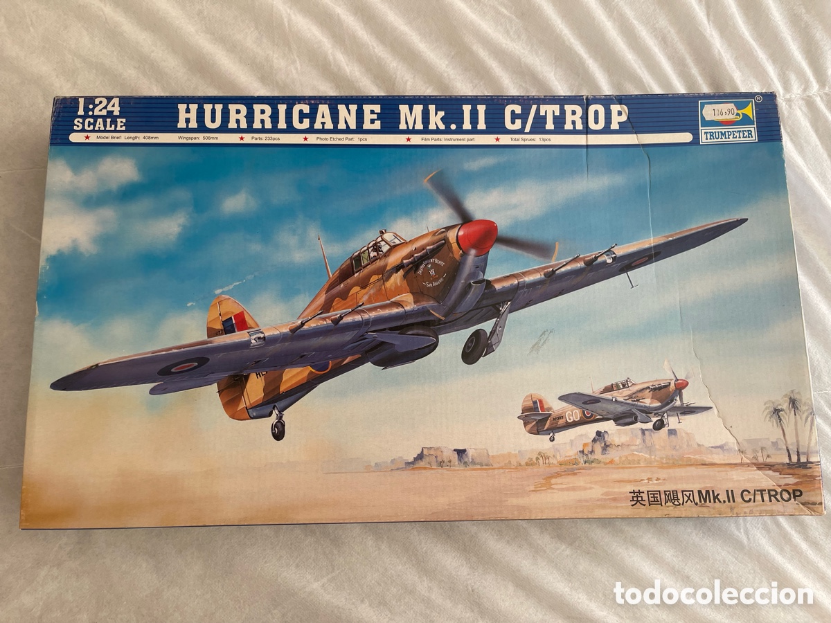 Maquetas: Hawker HURRICANE Mk.II D/Trop 1:24 TRUMPETER 02416 maqueta avi&oacute;n