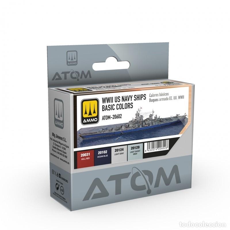 Maquetas: ATOM Set Colores B&aacute;sicos Buques armada EE.UU. WWII 20602