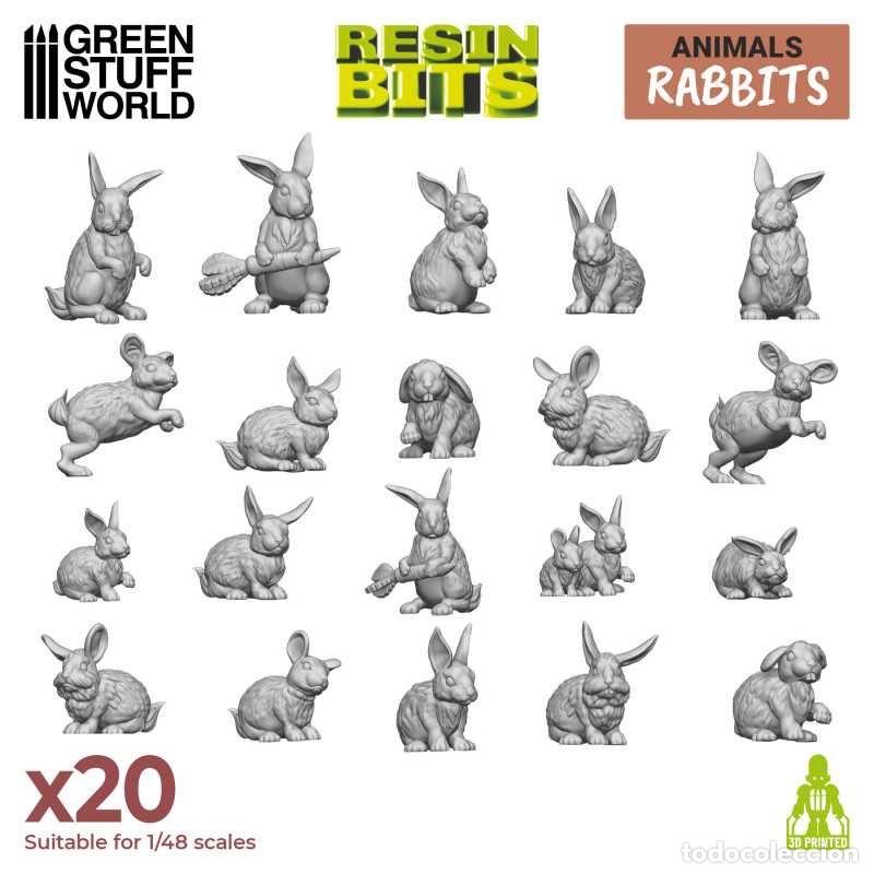 Maquetas: GREEN STUFF - CONEJOS 3D 12290 - Foto 1