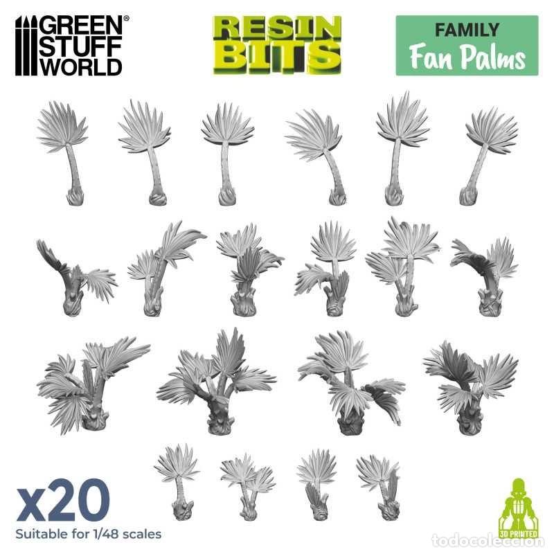 Maquetas: GREEN STUFF - SET IMPRESO EN 3D - PALMERAS 12670