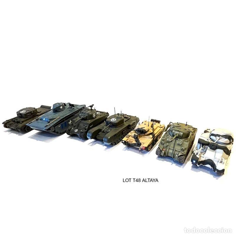Maquetas: LOT T48 SET 7 TANQUES ALIADOS 2&ordf; GM 1:72 CARROS COMBATE ALTAYA. M4 SHERMAN, A22 CHURCHILL, M3 STUART