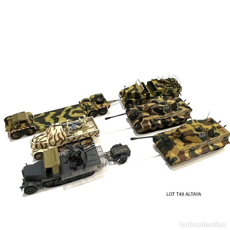 Maquetas: LOT T49 5 TANQUES ALEMANES 2GM 1:72 CARROS COMBATE ALTAYA K&ouml;nigstiger, FlaK 37 L/98, Half-Track Famo