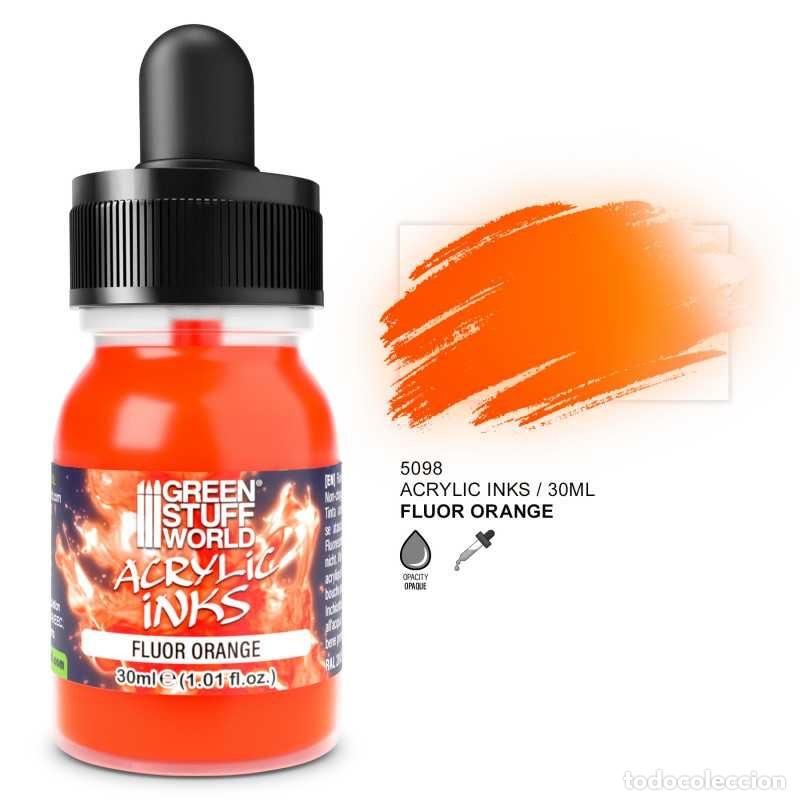 Maquetas: GREEN STUFF - TINTA ACR&Iacute;LICA FL&Uacute;OR - NARANJA 5098