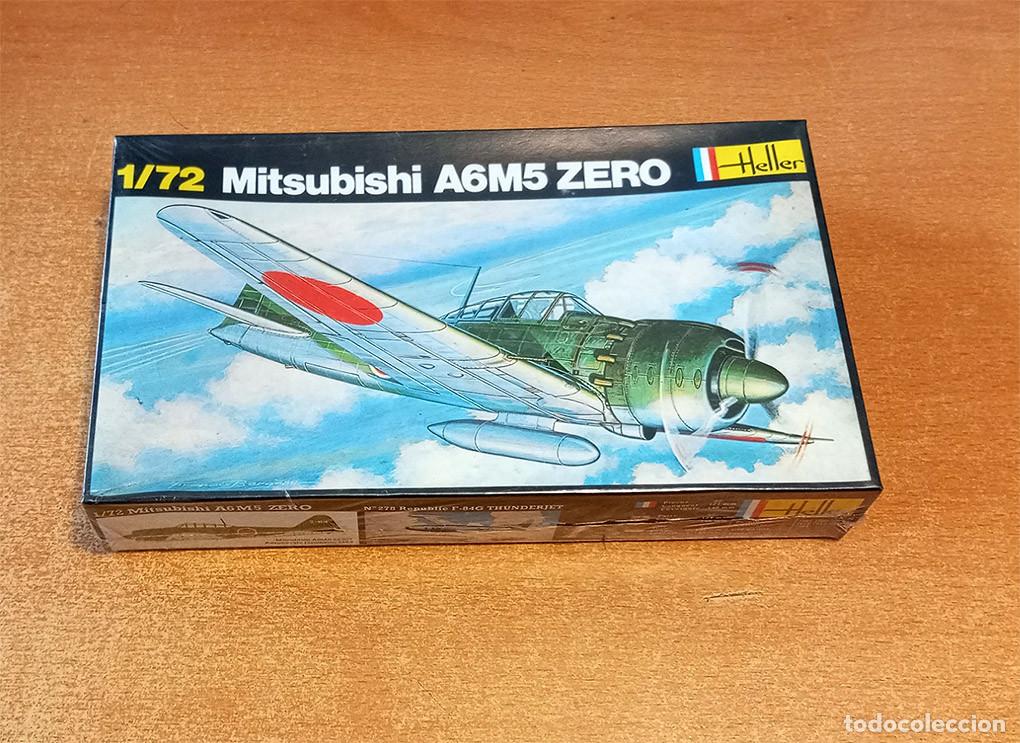 Maquetas: Maqueta del Caza japon&eacute;s Mitsubishi A6M5 &ldquo;Cero&rdquo; de Heller a 1/72 (Vintage, serie Caja Negra)