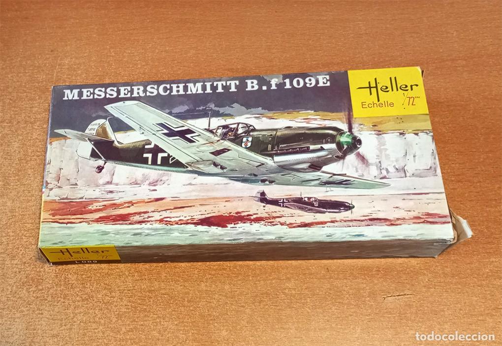 Maquetas: Maqueta del Caza alem&aacute;n Messerschmitt Bf 109E de Heller a 1/72 (vintage, a&ntilde;o 1975)