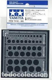 Maquetas: TAMIYA - PLANTILLA FOTOGRABADO REDONDA, 1-12,5 MM 74150