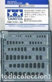 Maquetas: TAMIYA - PLANTILLA FOTOGRABADO RECT&Aacute;NGULOS REDONDEADOS, 1-6 MM 74154