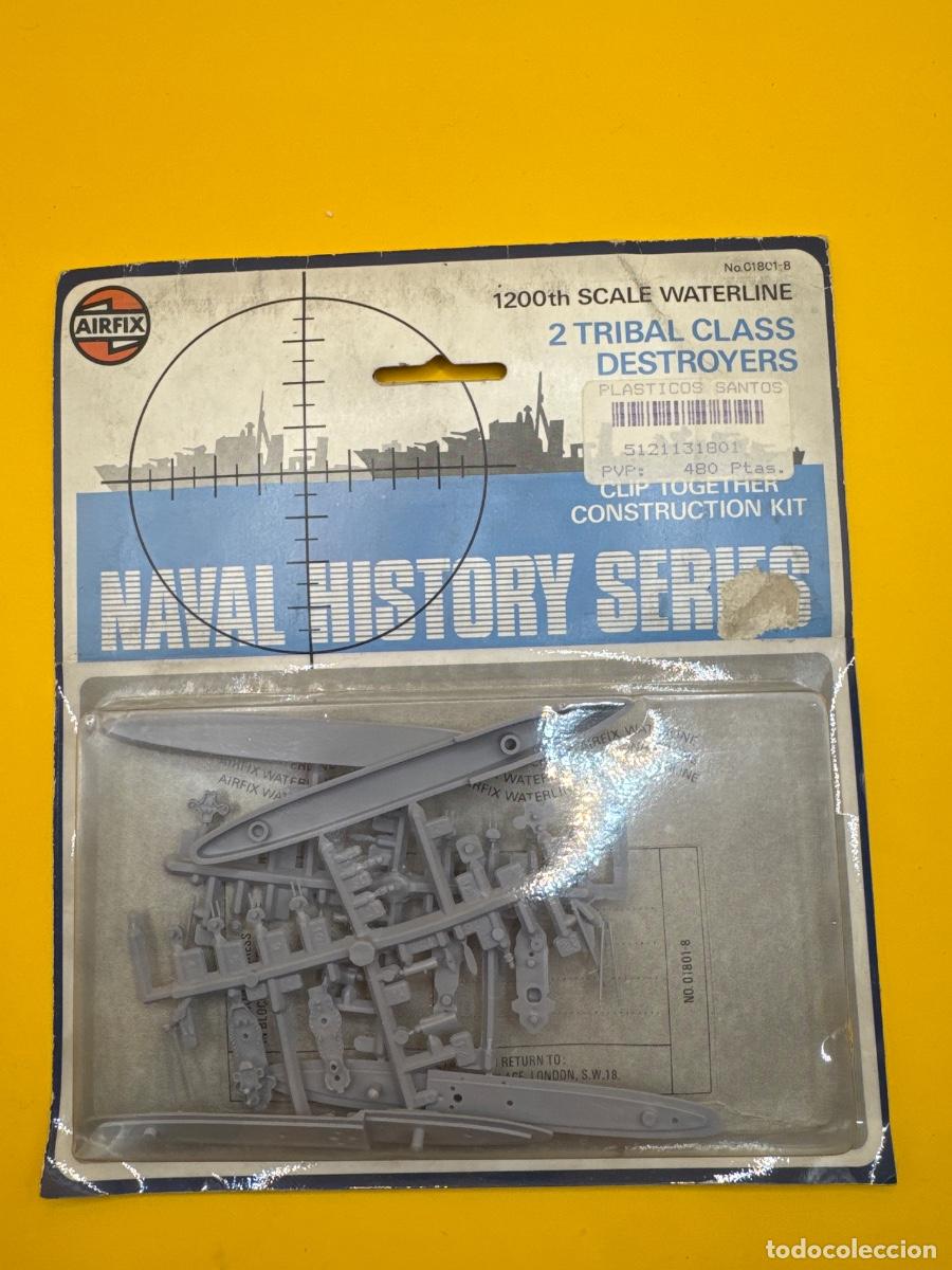 Maquetas: ANTIGUA MAQUETA AIRFIX 2 DESTRUCTORES TRIBAL CLASS 1:1200 &ndash; REF. 01801-8 &ndash; NAVAL HISTORY SERIES