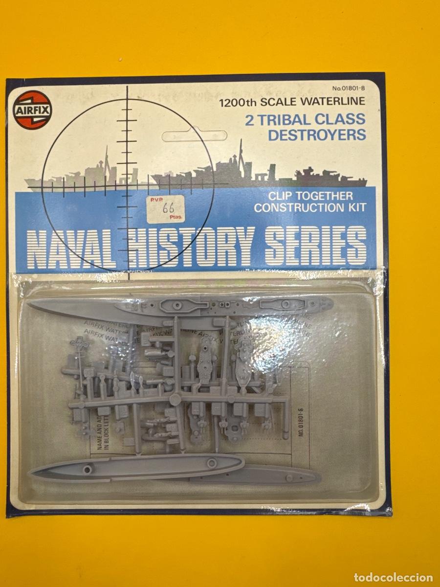 Maquetas: ANTIGUA MAQUETA AIRFIX 2 DESTRUCTORES TRIBAL CLASS 1:1200 &ndash; REF. 01801-8 &ndash; NAVAL HISTORY SERIES