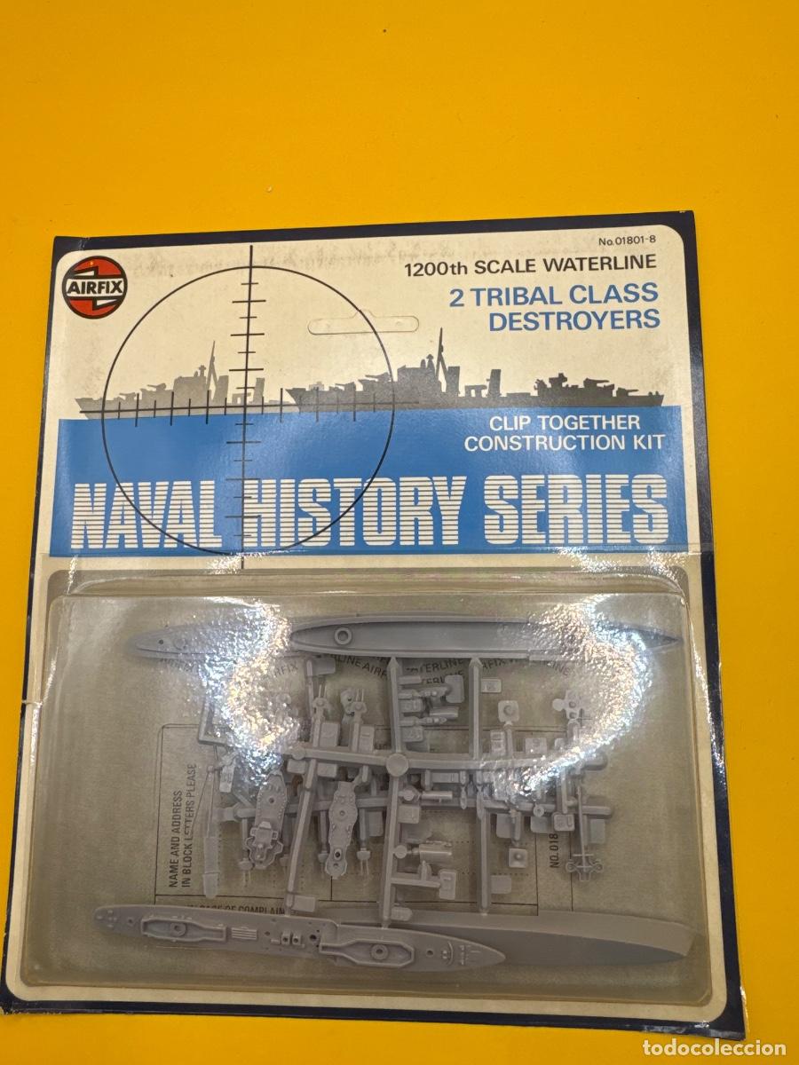Maquetas: ANTIGUA MAQUETA AIRFIX 2 DESTRUCTORES TRIBAL CLASS 1:1200 &ndash; REF. 01801-8 &ndash; NAVAL HISTORY SERIES