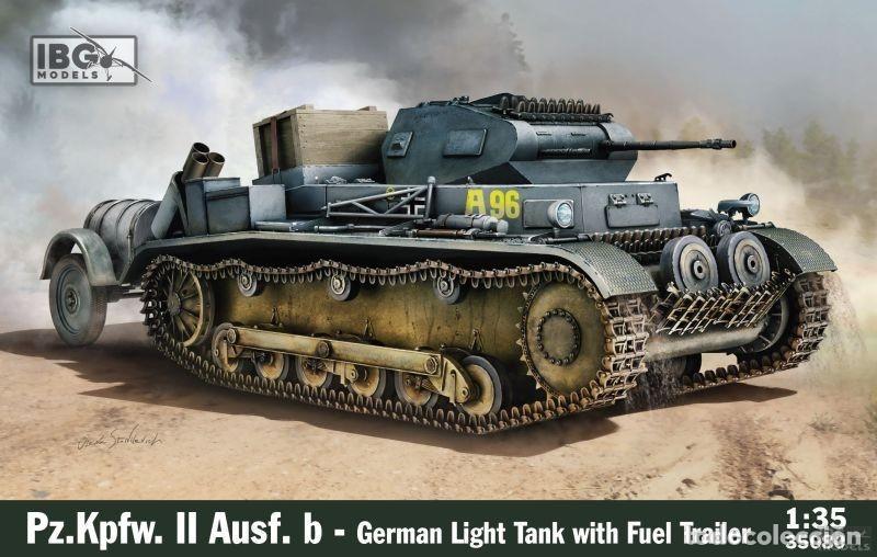 Maquetas: IBG - Pz. Kpfw. II Ausf. B - German LT with Fuel Trailer 1/35 35080