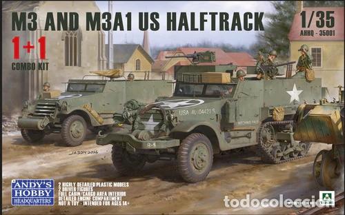 Maquetas: TAKOM - US M3/M3A1 WWII Halftracks - Double Combo 1/35 35001
