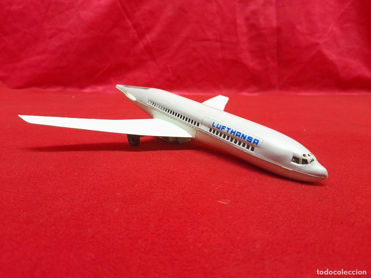Maquetas: Antiguo Avi&oacute;n Lufthansa a Fricci&oacute;n - Pl&aacute;stico - A&ntilde;os 70/80 - Para Piezas o Restaurar (22 cm)