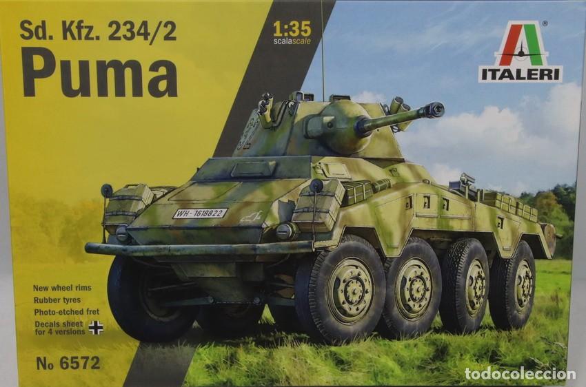 Maquetas: Maqueta veh&iacute;culo blindado Sdkfz 234/2 Puma, ref. 6572, 1/35, Italeri