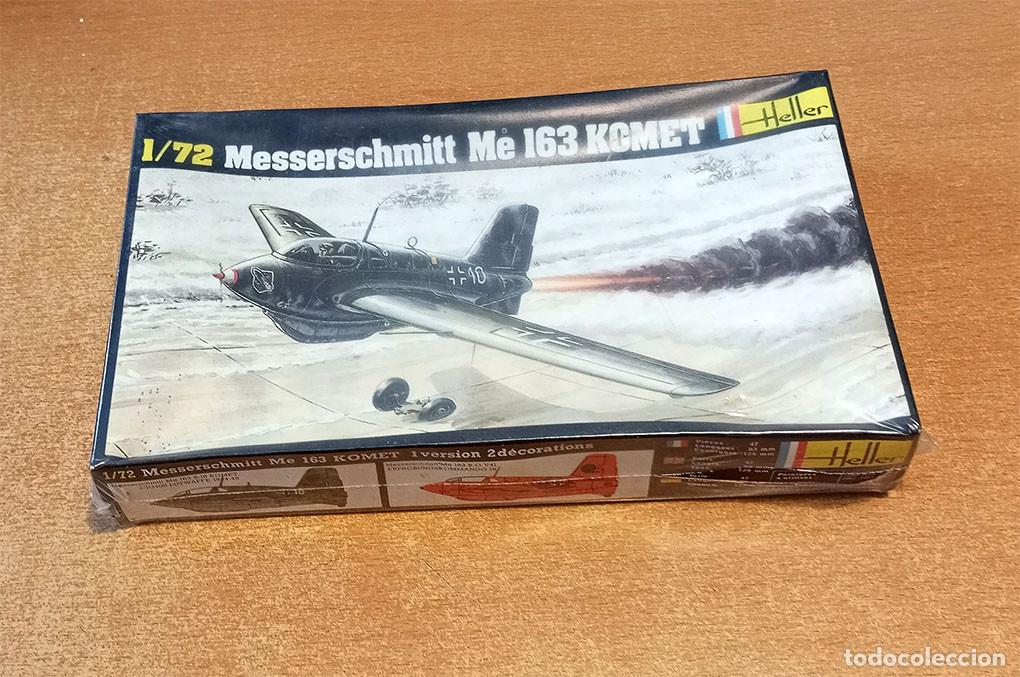 Maquetas: Avi&oacute;n-cohete alem&aacute;n Messerschmitt Me 163 &rdquo;Komet&rdquo;de Heller a escala 1/72 (vintage. Serie