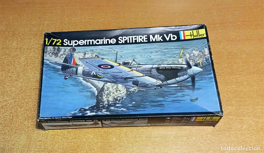 Maquetas: Caza brit&aacute;nico Supermarine Spitfire Mk Vb de Heller a 1/72 (Vintage, Serie Caja Negra)