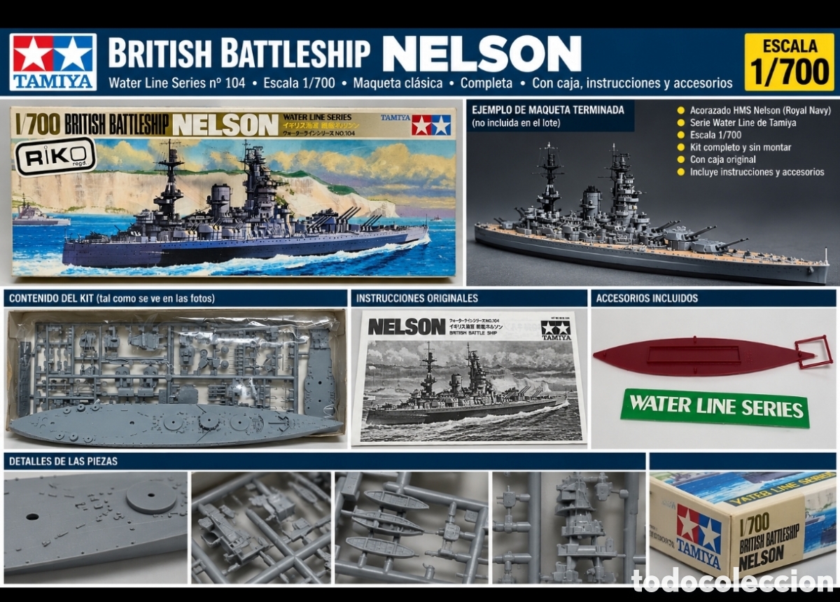 Maquetas: Maqueta Tamiya HMS Nelson 1/700 - Foto 2
