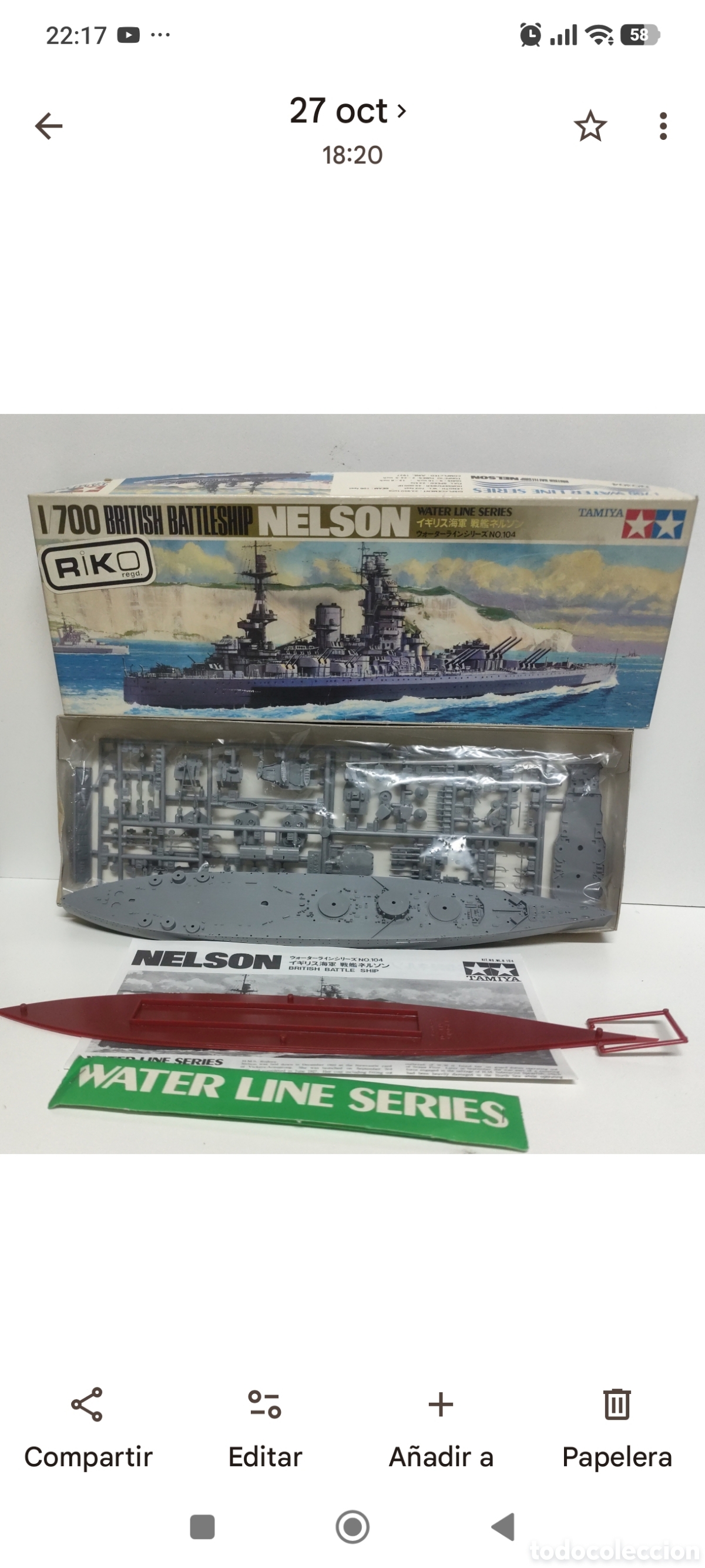 Maquetas: Maqueta Tamiya HMS Nelson 1/700