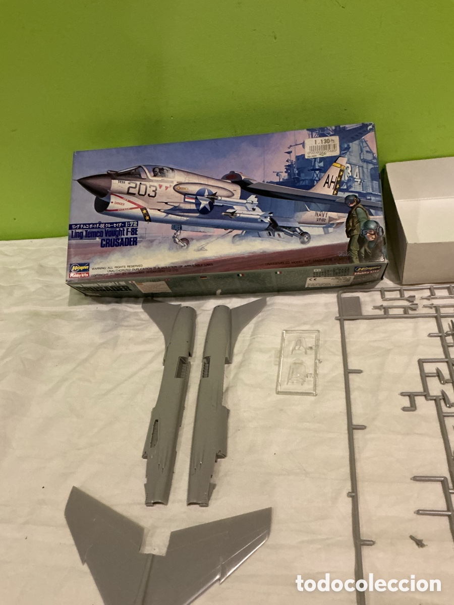 Maquetas: Maqueta Avi&oacute;n Militar Hasegawa F-8E Crusader Escala 1/72 &ndash; Completa en Caja Original