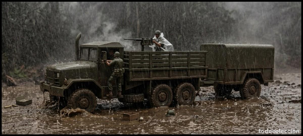 Maquetas: Maqueta para montar y pintar - Veh&iacute;culo militar . M35 + M104 trailer - 1/72