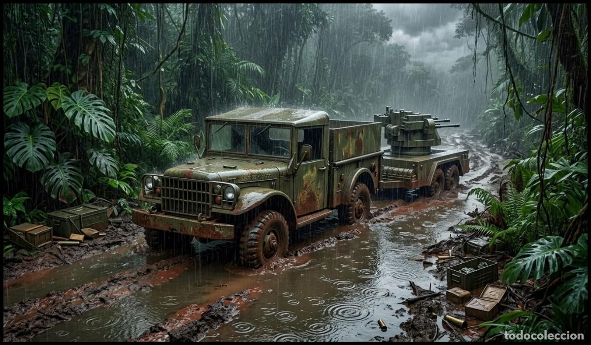 Maquetas: Maqueta para montar y pintar - Veh&iacute;culo militar . Dodge M37 + M55 Quadmount .