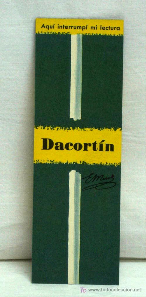 Coleccionismo marcap&aacute;ginas: Marcap&aacute;ginas publicidad medicina farmacia Dacort&iacute;n a&ntilde;os 50