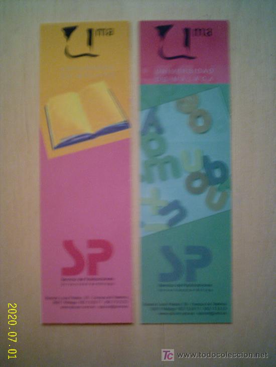 Coleccionismo marcap&aacute;ginas: 2 MARCAP&Aacute;GINAS. SERVICIO DE PUBLICACIONES DE LA UMA. M&Aacute;LAGA - Foto 1