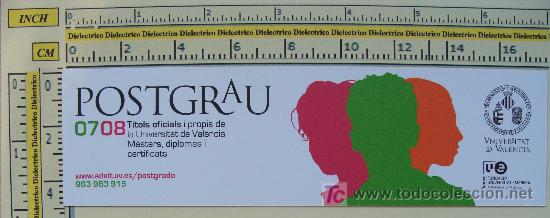Coleccionismo marcap&aacute;ginas: MARCAP&Aacute;GINAS: T&Iacute;TULOS DE POSTGRADO DE LA UNIVERSIDAD DE VALENCIA. - Foto 1